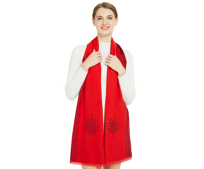 A-D333 中國紅木代爾圍巾 A-D333 中國紅木代爾圍巾